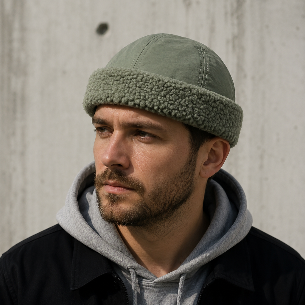 Balaclava Winter Cap – Adjustable Cotton Docker Hat With Soft Lamb Lining