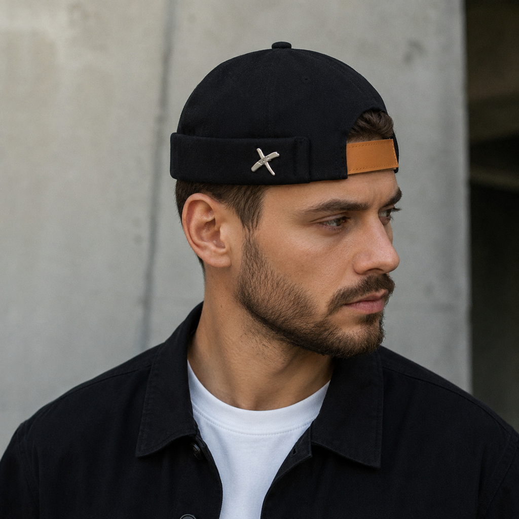 Docker Cap – Adjustable Cotton Brimless Hat With Velcro Strap | Classic Style
