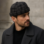 Retro Tartan Docker Cap – Adjustable Cotton Plaid Hat For Men & Women