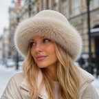 Winter Hat – Women's Warm Plush Hat With Soft Lining & Elastic Size