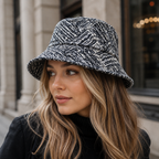 Vintage Bucket Hat – Adjustable Cotton Striped Summer Headwear for Men & Women