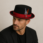 Wool Porkpie Hat – Classic Porkpie Style With Pheasant Feather Accent