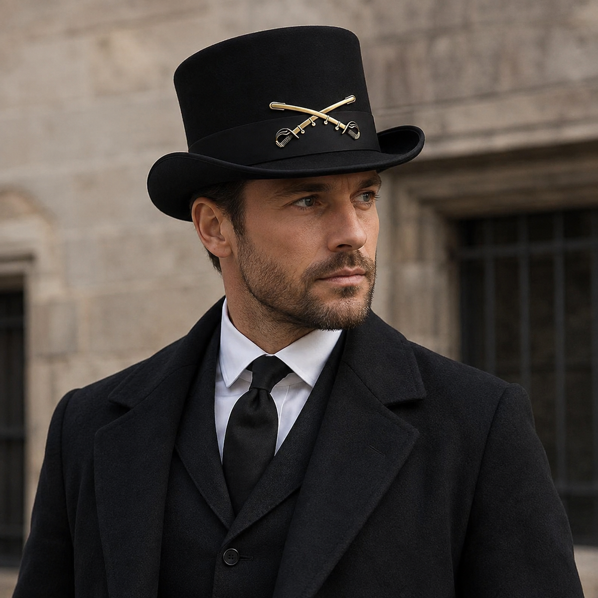 Wool Porkpie Hat – Adjustable Classic Winter Hat With Embroidered Details