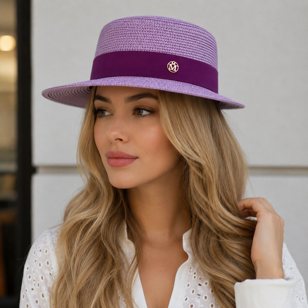 Straw Porkpie Hat – Adjustable Classic Summer Headwear For Men & Women