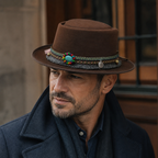 Bohemian Porkpie Hat - Lightweight Cotton Cap, Unisex Size 55-58 cm Classic Design