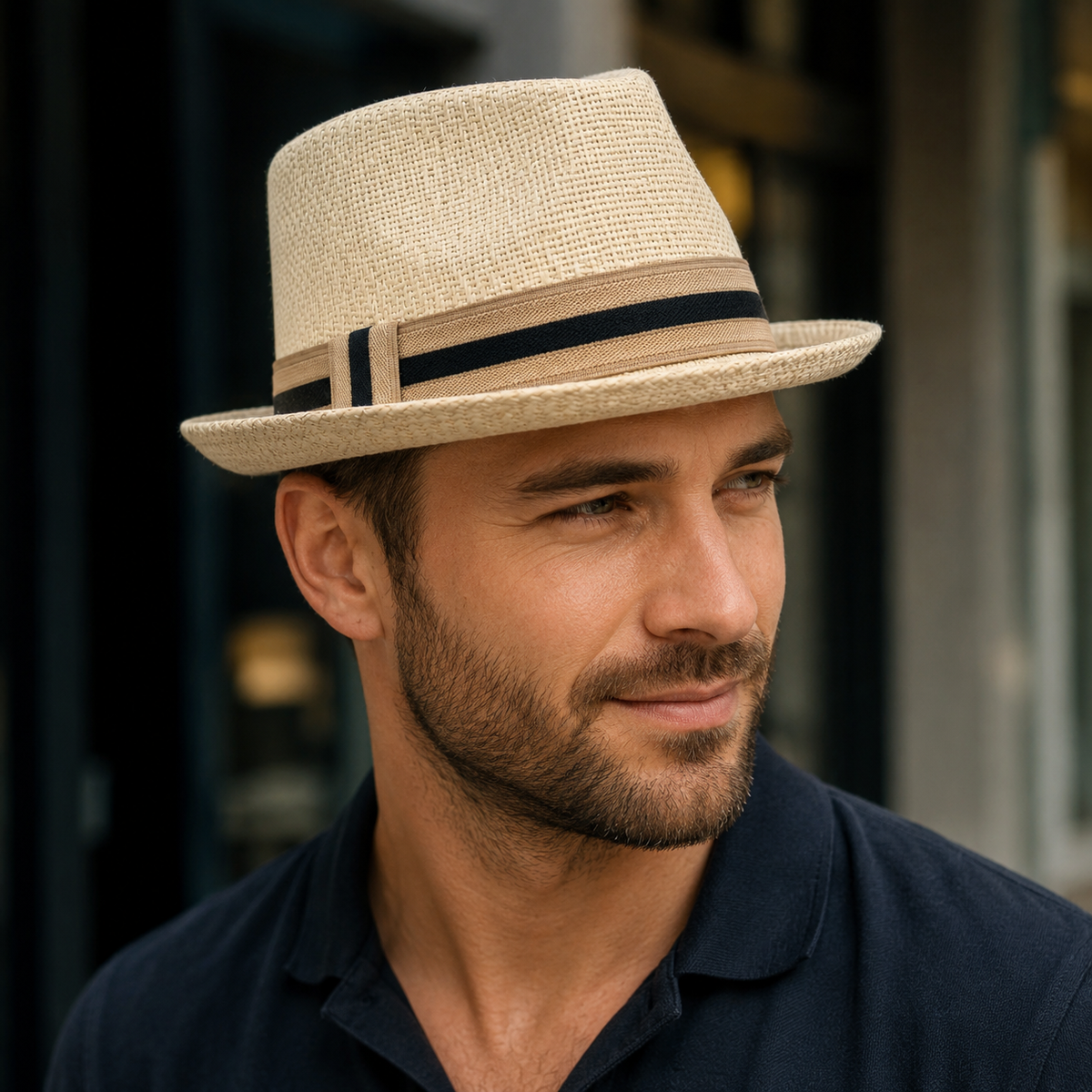 Lambert Porkpie Hat – Lightweight Vegetable Fibre Hat Size 56-59 cm | Stylish Summer Headwear