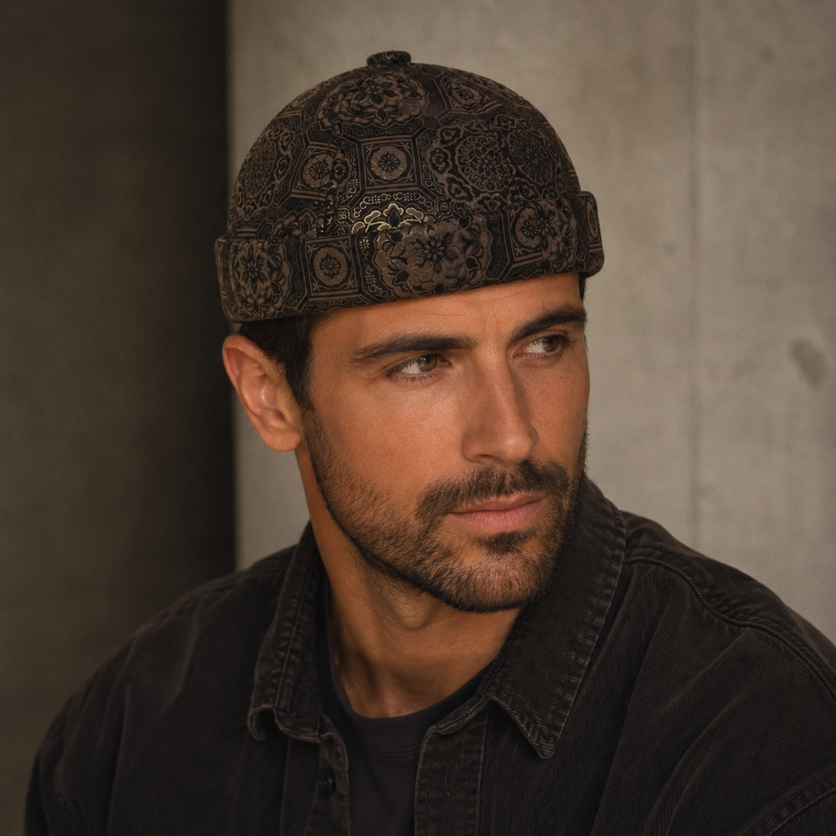 Leather Docker Cap – Genuine Cowhide Flat Cap With Adjustable Soft Lining