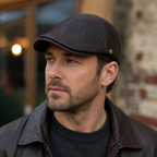Genuine Leather Flat Cap – Classic Sheephide Stylish Unisex Hat by Hatloom
