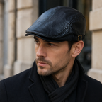 Leather Duckbill Cap | Genuine Leather Flat Cap Hat - Adjustable & Soft Lined