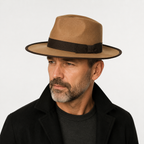 Wool Fedora Hat – Adjustable Retro Jazz Style With Cotton Sweatband Classic Fit