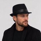 Black Felt Trilby Hat – Adjustable Classic Trilby Style For Men & Women