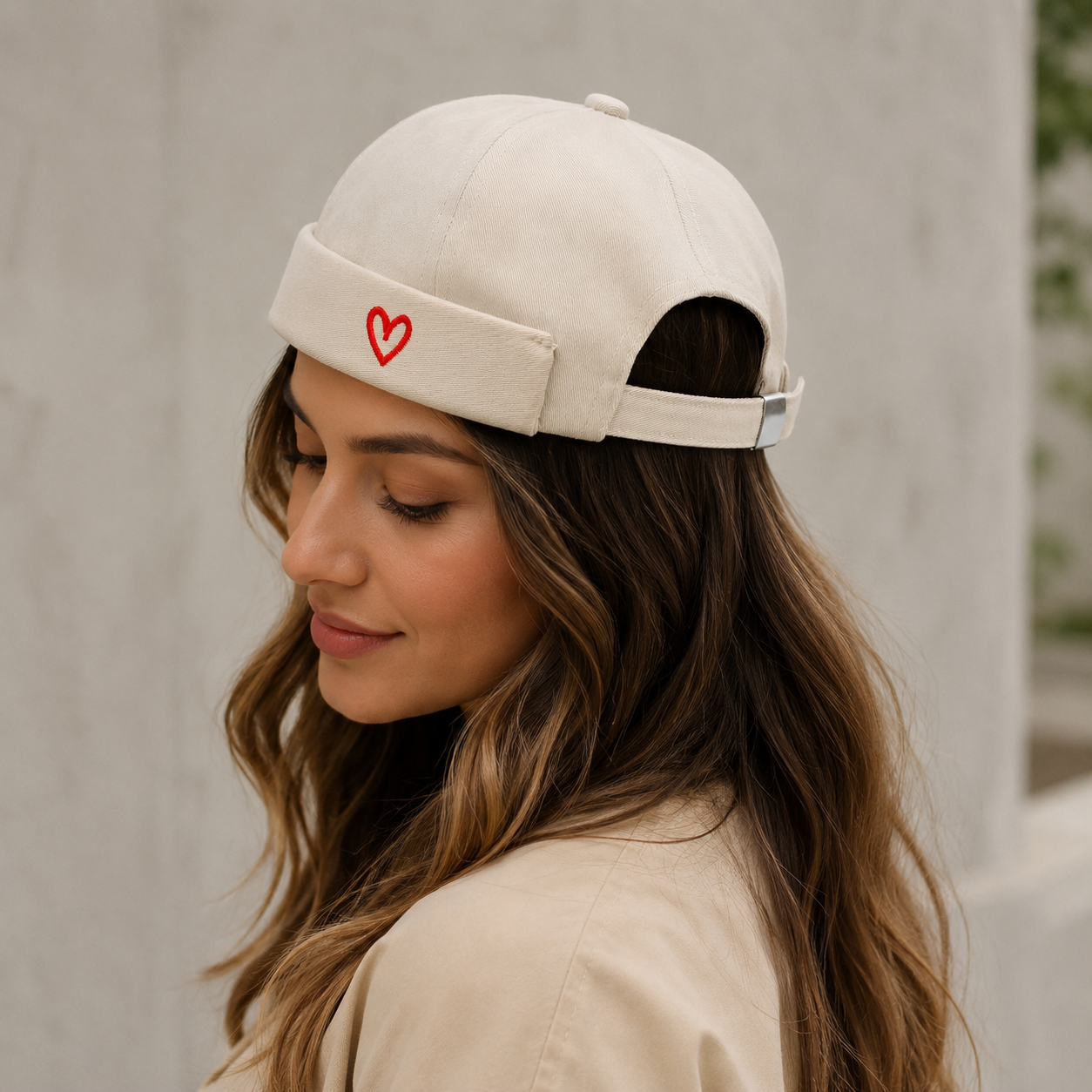 Vintage Docker Cap – Adjustable Cotton Hat With Classic Plain Pattern