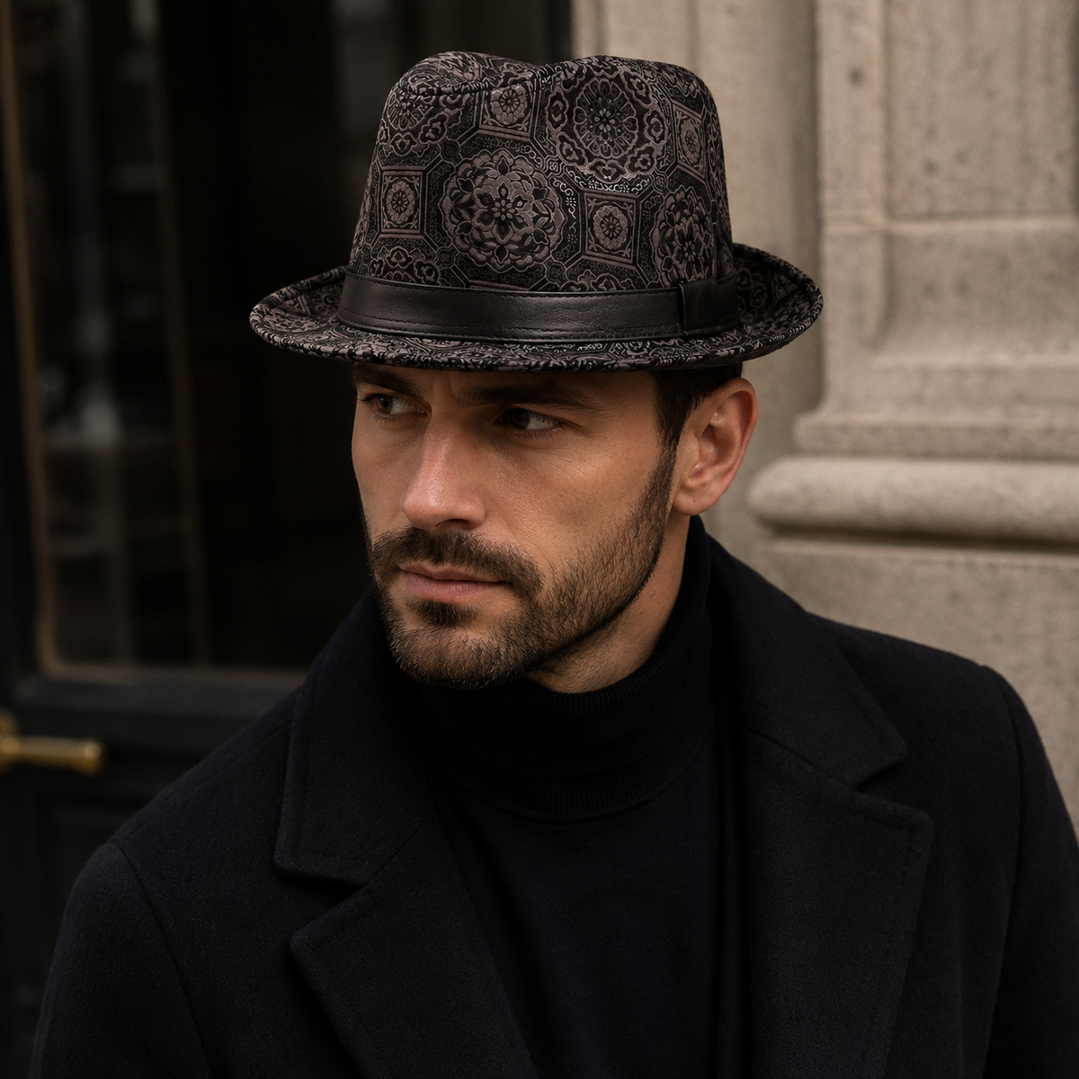Genuine Leather Trilby Hat – Classic Fedora Style With Soft Cotton Lining