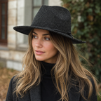 Wool Fedora Hat - Adjustable Classic Plain Fedora Style by Hatloom