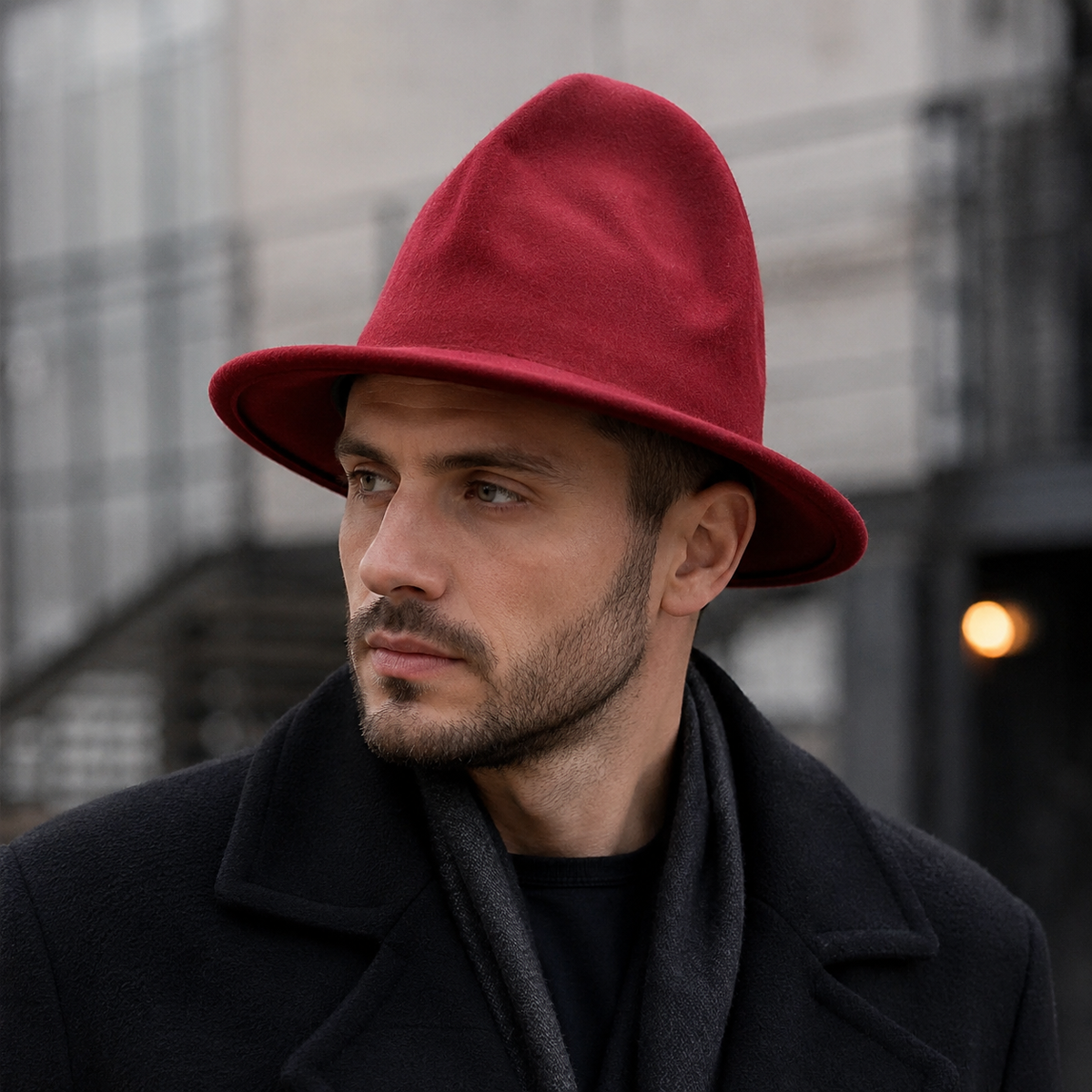 Wool Pharrell Hat – Tall Crown Fedora With Adjustable Cord | Classic Australian Wool Fedora