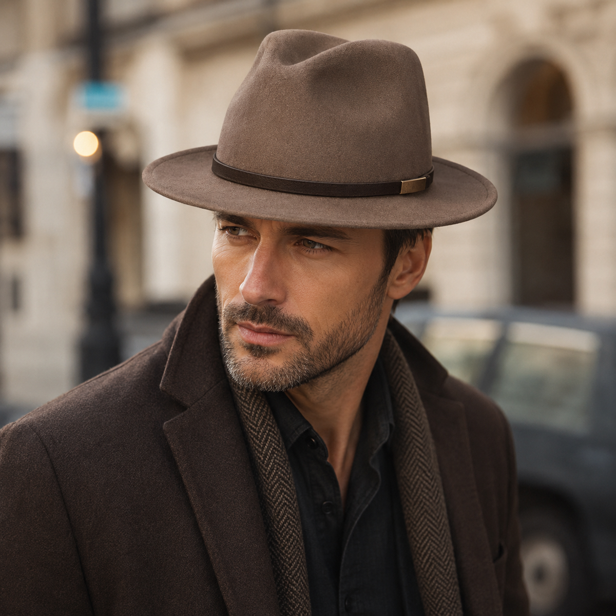 Wool Fedora Hat – Classic Scottish Felt Fedora Size 56-59 | Stylish Warm Winter Hat