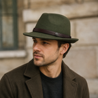 Wool Trilby Hat – Classic Trilby Fedora Style With Organic Cotton, Size 56-58 cm