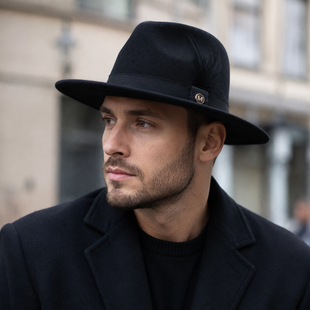 Wool Fedora Hat – Classic Feather Style | Lightweight Comfortable Headwear