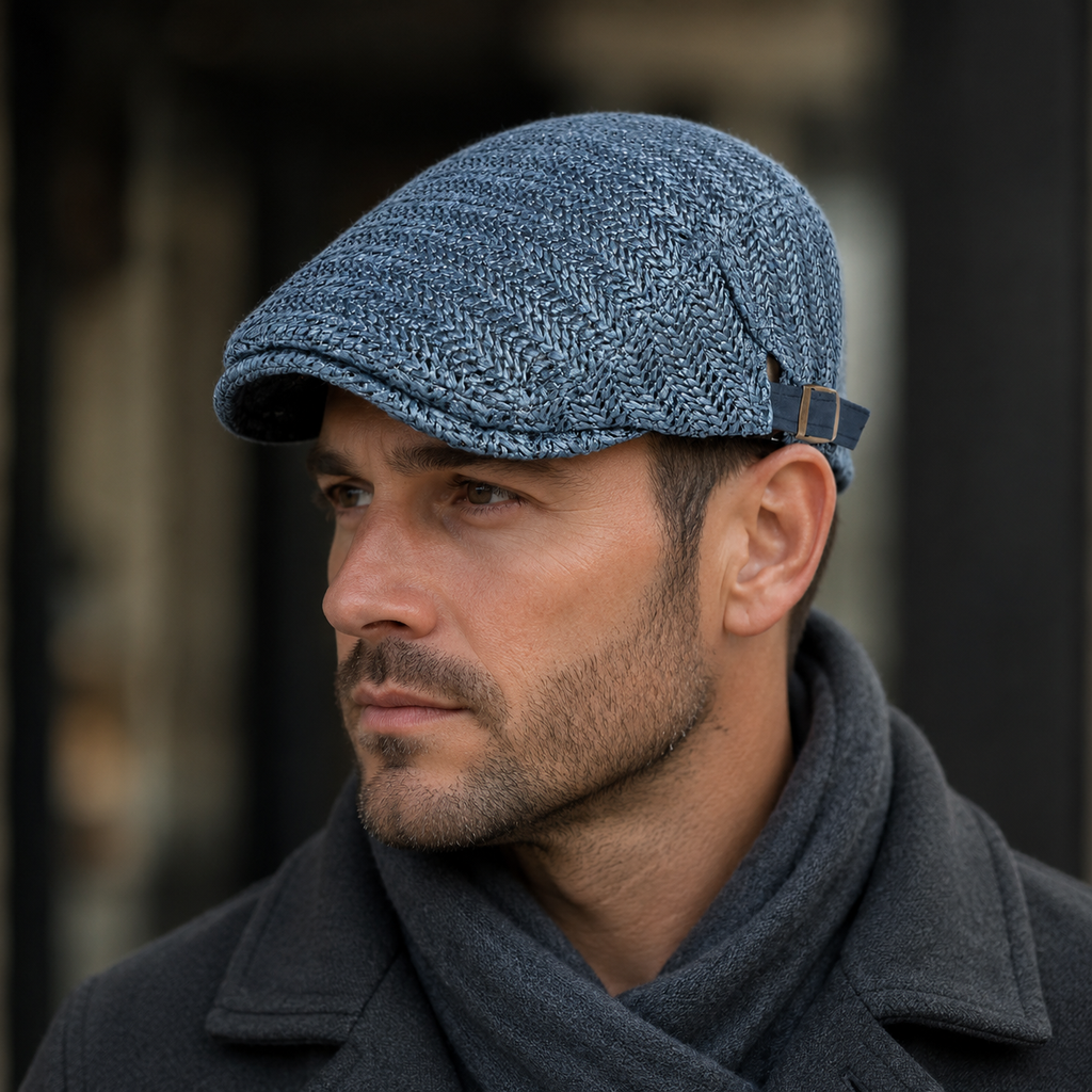Summer Mesh Flat Cap – Adjustable Breathable Acrylic Hat For Men & Women
