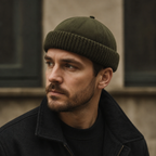 Winter Docker Cap – Classic Cotton Plain Docker Style Hat for Cold Weather
