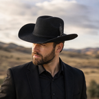 Wool Cowboy Hat – Adjustable Australian Wool Hat with Feathers & Soft Lining