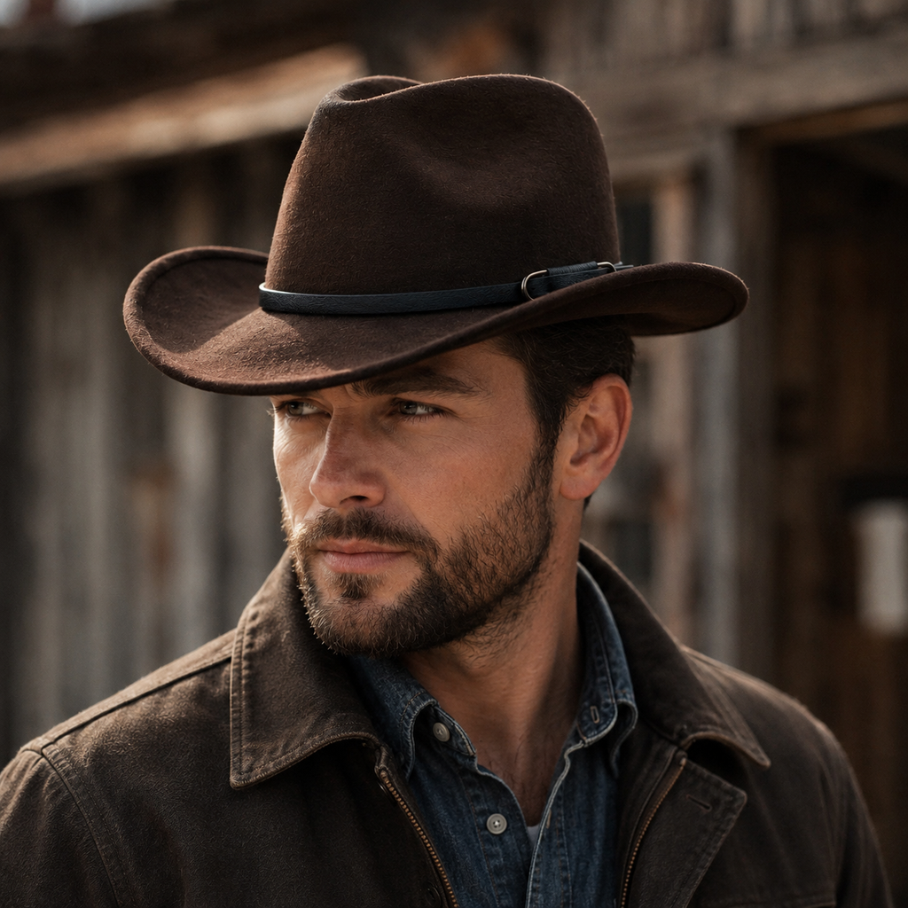 Wool Cowboy Hat – Durable Wide Brim Classic Western Style 100% Wool Hat