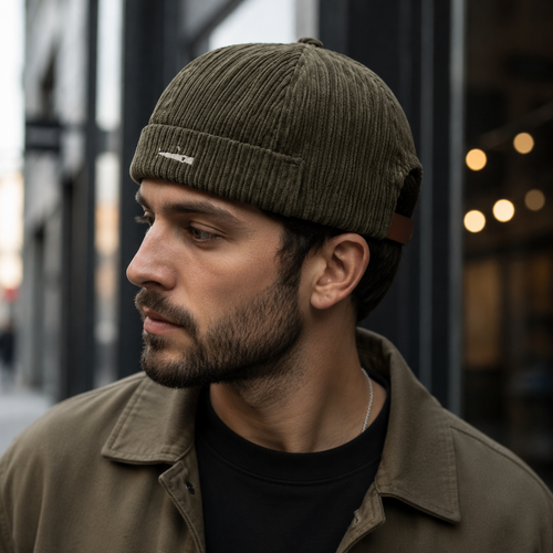 Corduroy Docker Cap – Adjustable Vintage Fisherman Hat With Soft Cotton Comfort