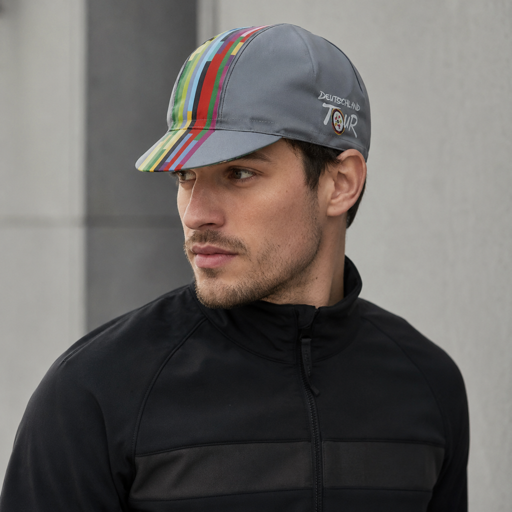 Cycling Cap Adjustable Gray Acrylic Quick-Drying Summer Hat for Road Riding