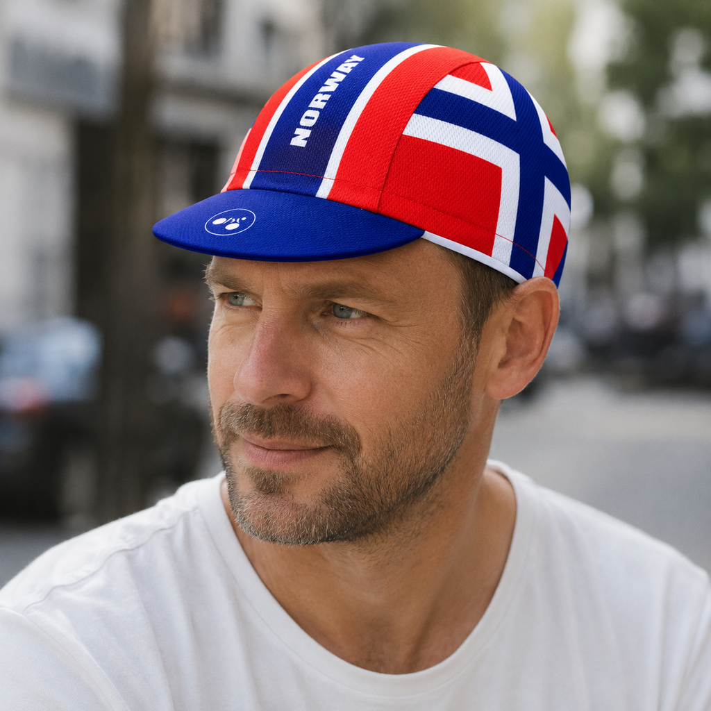 Norway Flag Cycling Cap – Adjustable Acrylic Bike Hat for Road Riding Comfort