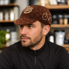 Cycling Cap Adjustable Quick Dry Bike Hat With Coffee Bean Pattern Design