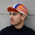 Netherlands Flag Cycling Cap - Adjustable Acrylic Breathable Bike Hat