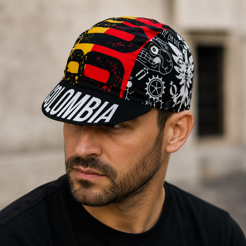 Black Cycling Cap – Breathable Acrylic Road Bike Hat with Elastic Fit