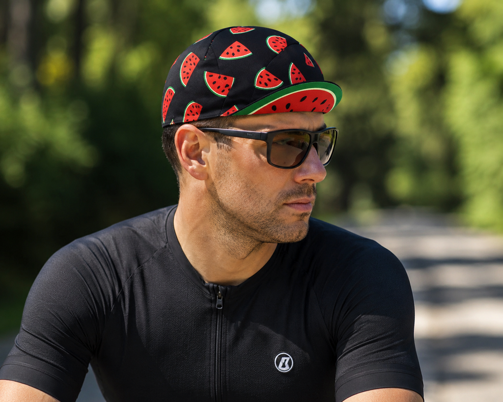 Cycling Cap – Watermelon Pattern Quick Drying Breathable Bike Hat Elastic Fit