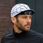 Cycling Cap Black & White – Adjustable Breathable Acrylic Road Hat Liner