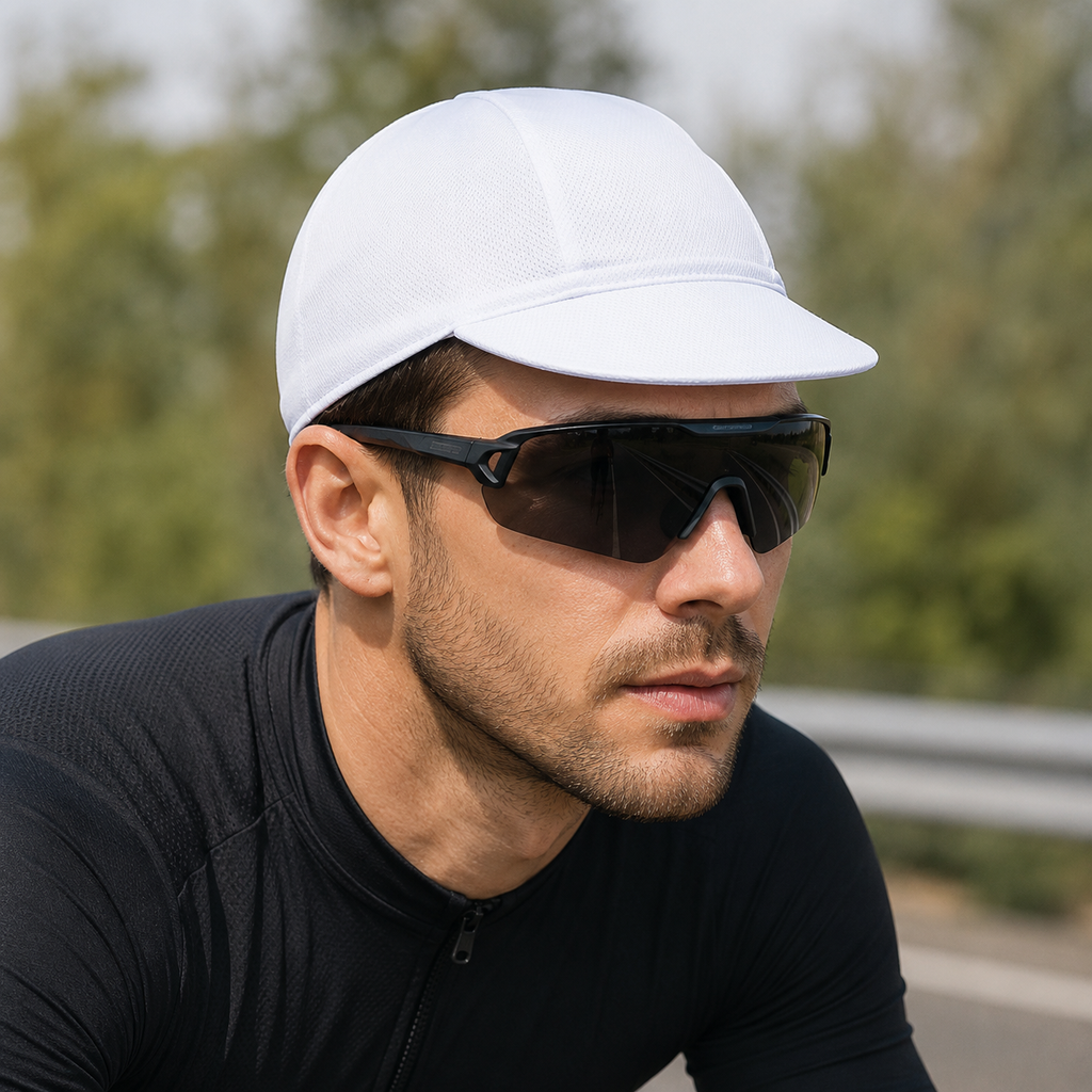 Plain Cycling Cap – Breathable Acrylic Quick Dry Bike Hat With Elastic Fit