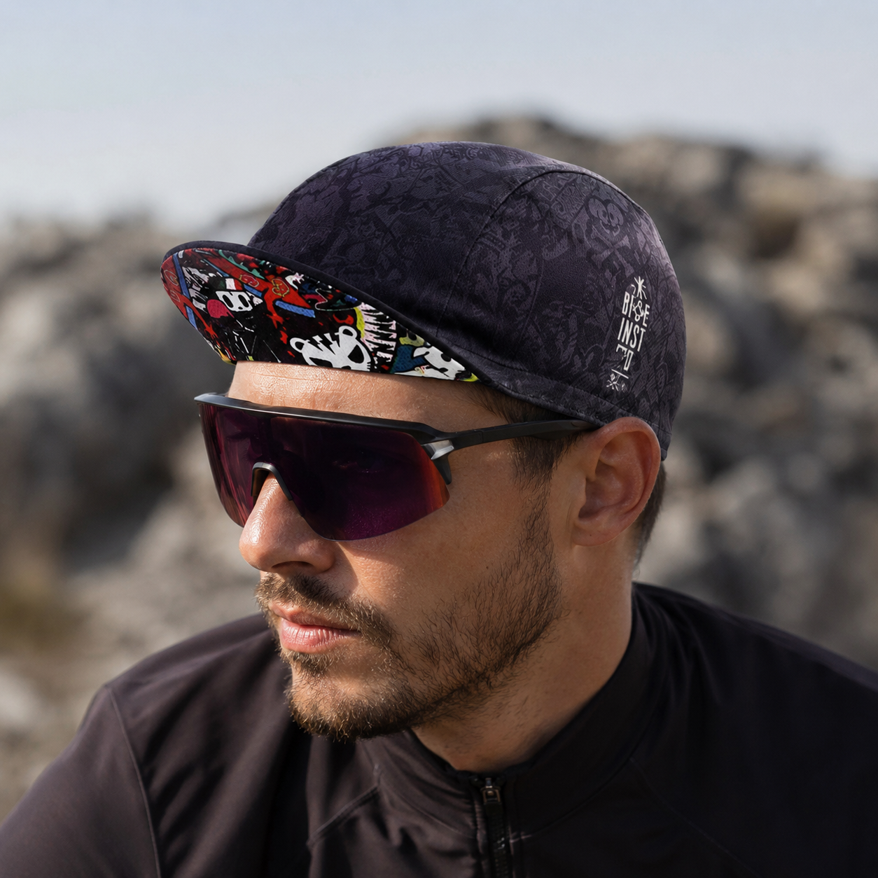 Cycling Cap - Adjustable Acrylic Bike Hat | Breathable Quick Dry Headwear