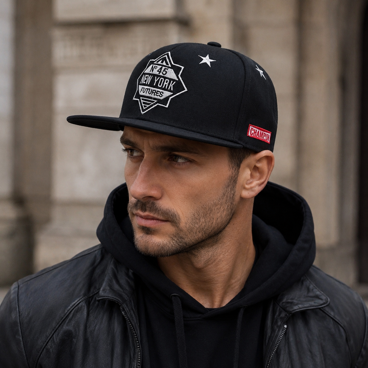 Snapback Cap Adjustable Cotton Baseball Hat With Urban Embroidered Design 56-62cm