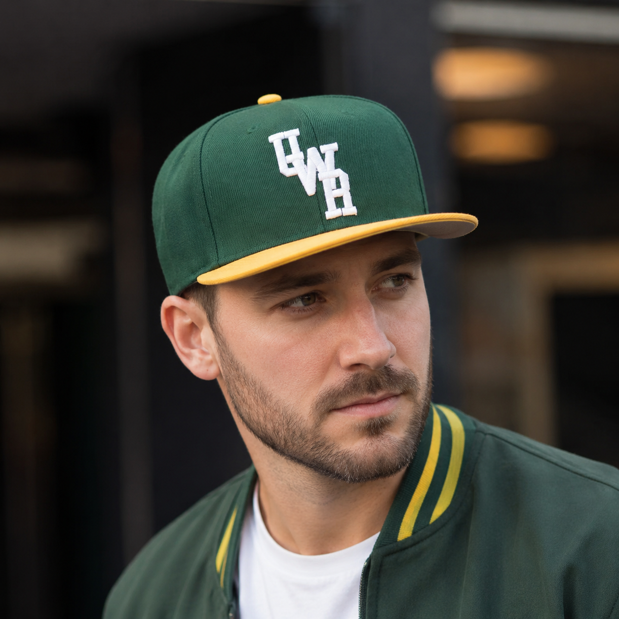 UWR 1990 Snapback Cap – Adjustable Cotton Acrylic Hat With Embroidered Logo Design