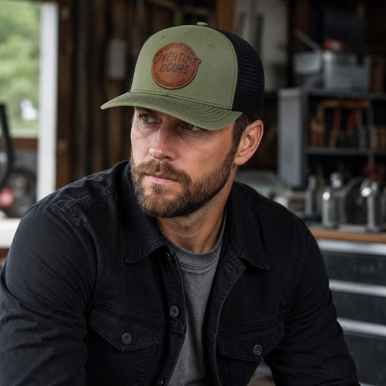 Overtime Hours Trucker Cap – Adjustable Snapback Hat | Breathable Cotton Acrylic