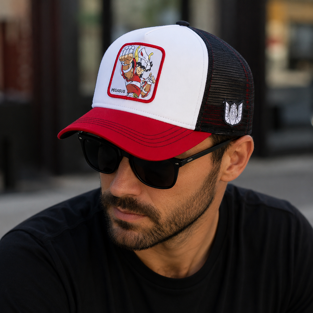 Saint Seiya Trucker Cap – Adjustable Breathable Mesh Baseball Hat Lightweight Design