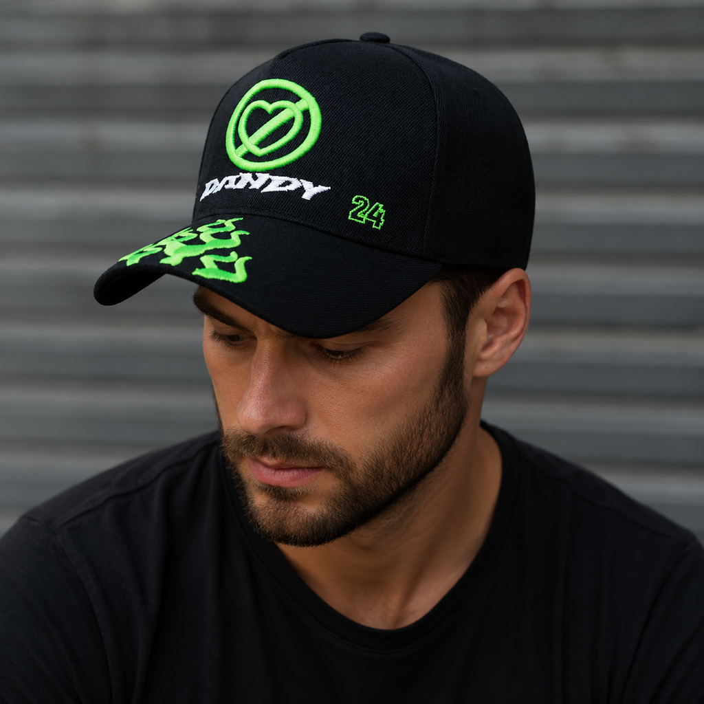 Dandy Without Love Cap – Adjustable Acrylic Baseball Hat with Embroidered Logo
