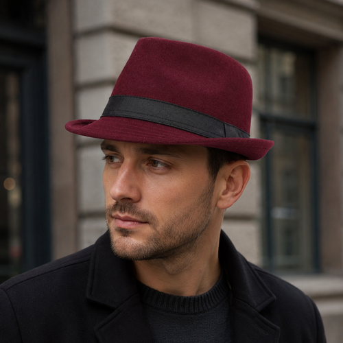 Bowler Fedora Hat – Classic Vintage Lightweight Polyester With Structured Crown