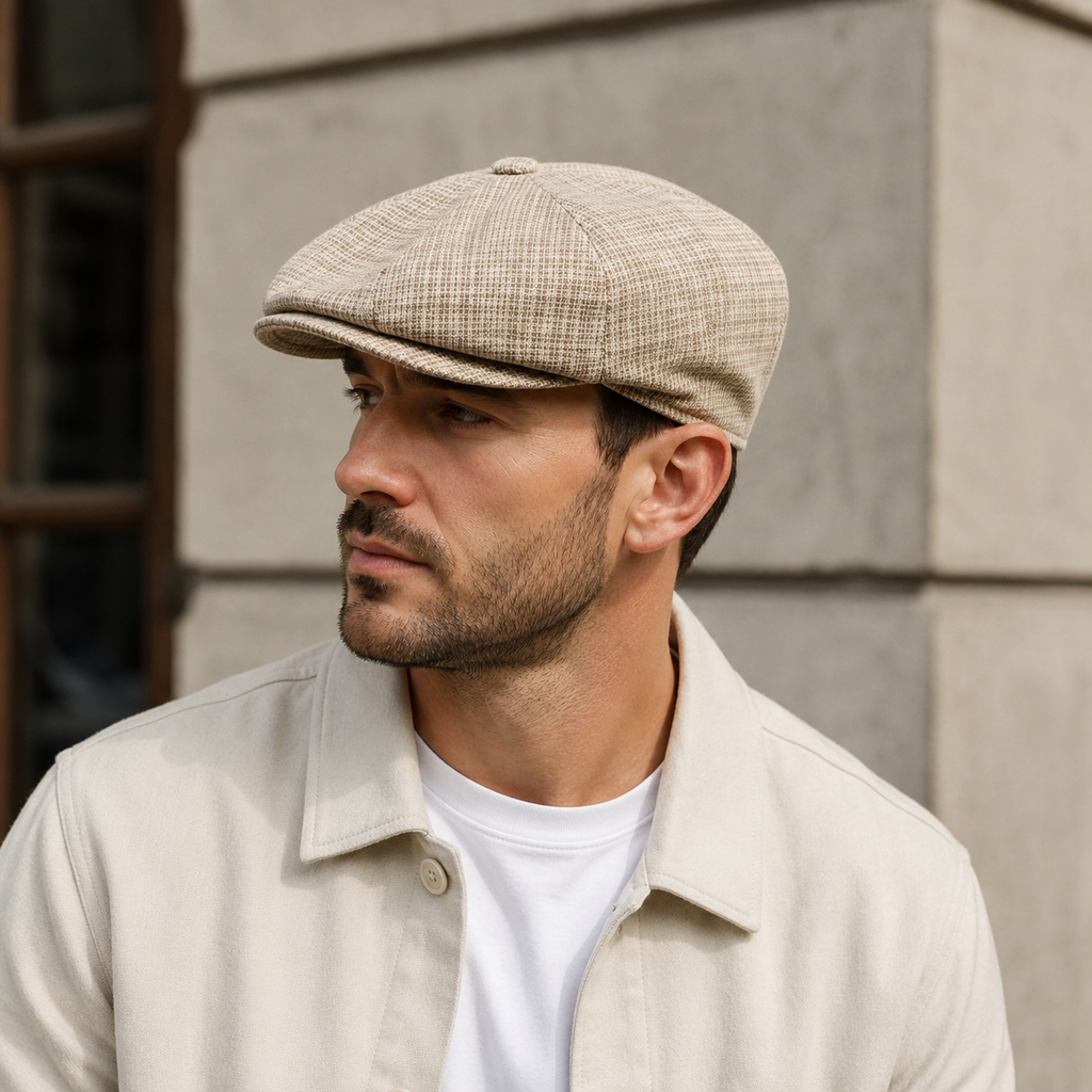 Linen Beret Cap – Lightweight Unisex Painter Hat | Breathable Summer Headwear