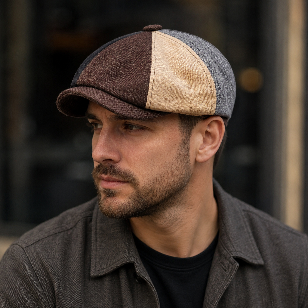 Linen Newsboy Cap – Lightweight Breathable Octagonal Hat for Men & Women