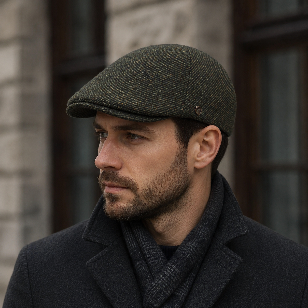 Wool Ivy Cap – Classic Men's Flat Cap in Breathable Wool Twill for Fall Style