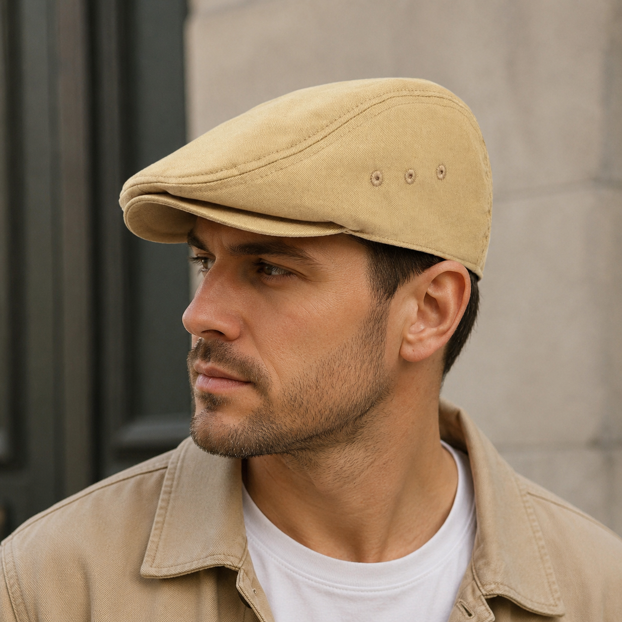 Cotton Twill Flat Cap – Lightweight Ivy Hat For Men’s Summer Headwear