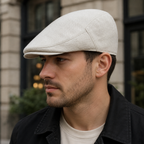 Linen Ivy Cap – Men's Lightweight Flat Cap with UV Protection & Breathable Cotton Lining