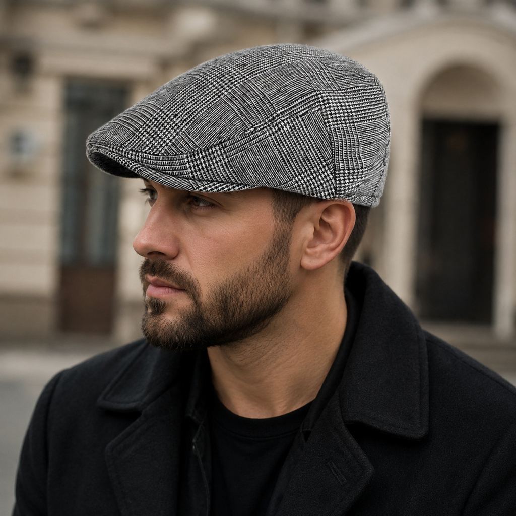 Tweed Flat Cap – Classic British Ivy Cap For Men | Handwoven Cotton Hat