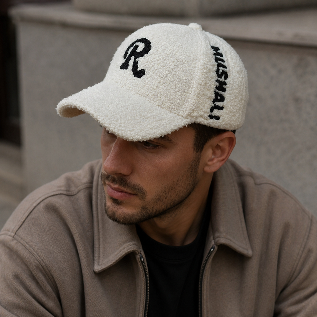 Wool Fur Baseball Cap – Adjustable Vegan Wool Hat for Cold Weather Protection