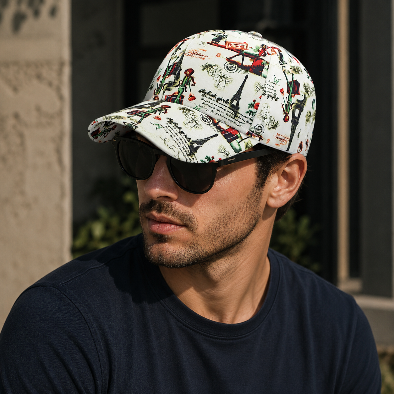 Comic Strip Baseball Cap – Adjustable Cotton Acrylic Hat for Sun Protection
